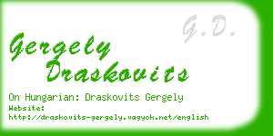 gergely draskovits business card